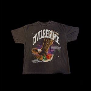 NWOT Civil Regime Black Graphic Tee